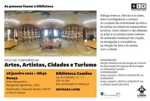 "Ciclo de Conferências Artes, Artistas, Cidades e Turismo"